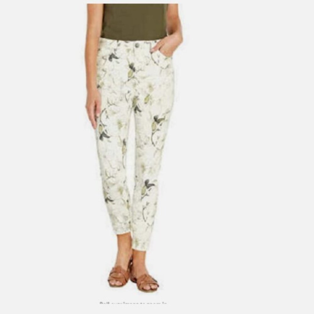 Buffalo David Bitton Womens Havana‎ Jeans White Ivory Floral Size 12/32 NWT